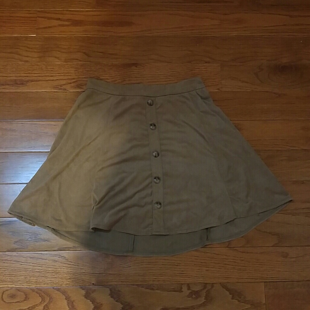 CHARLOTTE RUSSE suede brown skirt